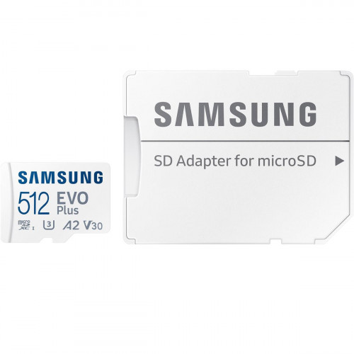 Карта пам`яті MicroSDXC 512GB UHS-I/U3 Class 10 Samsung Evo Plus R160MB/s + SD-адаптер (MB-MC512SA/EU)