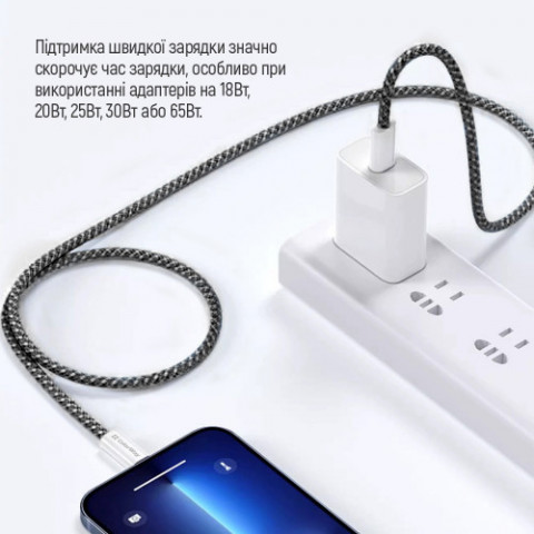 Кабель ColorWay USB Type-C - USB Type-C (M/M), 3.0 А, 2 м, Black (CW-CBPDCC068-BK)