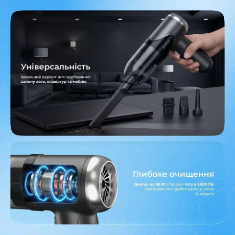 Акумуляторний пилосос Proove Void Assistant V1 Black (PAVS15001201)
