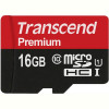 Карта пам`ятi MicroSDHC 16GB UHS-I Class 10 Transcend Premium 400x + SD-adapter (TS16GUSDU1)