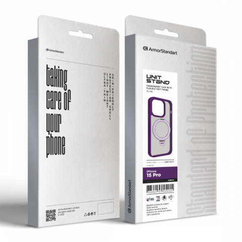Чохол ArmorStandart Unit Stand для Apple iPhone 15 Pro Purple (ARM70577)