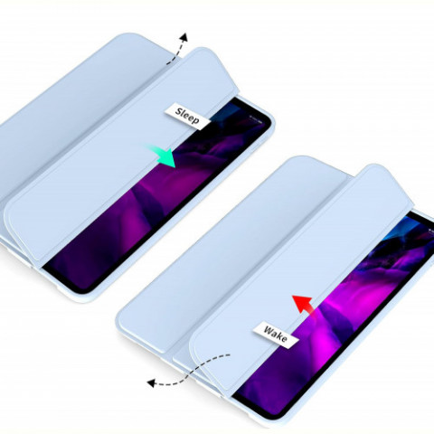 Чохол-книжка BeCover Tri Fold Soft TPU Silicone для Apple iPad Air 13" M2 2024 Light Blue (711741)