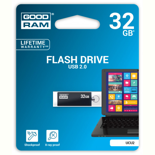 Флеш-накопичувач USB 32GB GOODRAM UCU2 (Cube) Black (UCU2-0320K0R11)