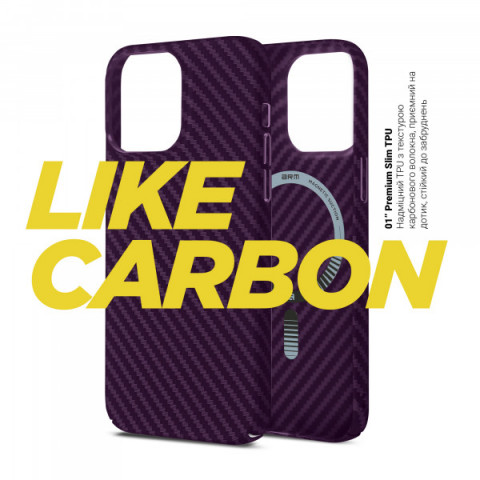 Чохол ArmorStandart LikeCarbon MagCase для Apple iPhone 14 Pro Max Purple (ARM69205)