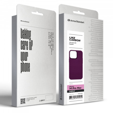 Чохол ArmorStandart LikeCarbon MagCase для Apple iPhone 14 Pro Max Purple (ARM69205)