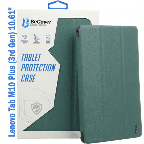 Чохол-книжка BeCover Soft Edge для Lenovo Tab M10 Plus TB-125F (3rd Gen) 10.61" Dark Green (708368)