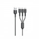 Кабель WK WDC-137 Upine Series 3-in-1 Lightning-МicroUSB-Type-C, 1.2м Black (6941027616284)