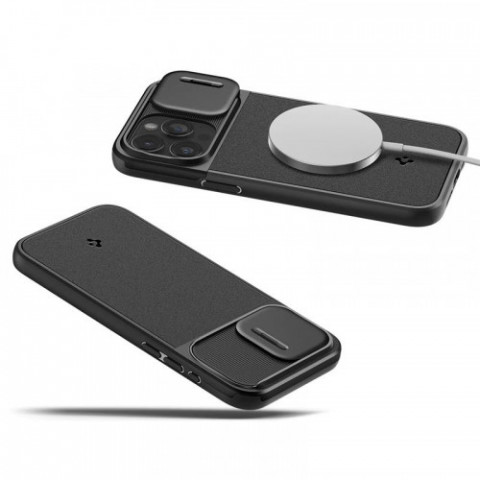 Чохол-накладка Spigen Optik Armor MagFit для Apple iPhone 15 Pro Black (ACS06738)