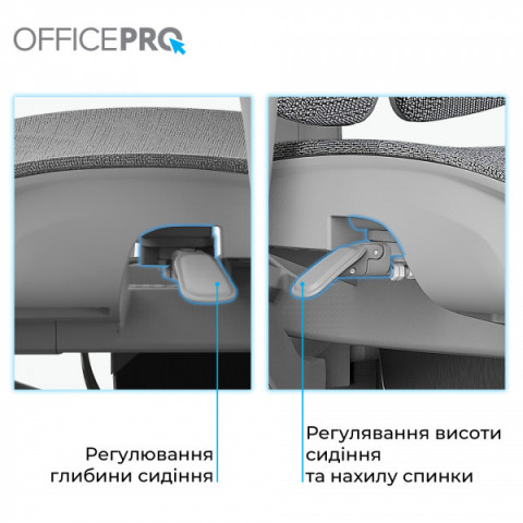 Крісло офісне OfficePro OC950G Grey Купити в Україні