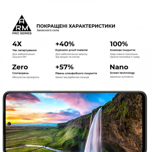 Захисне скло Armorstandart Pro для Realme C55 Black (ARM67931)