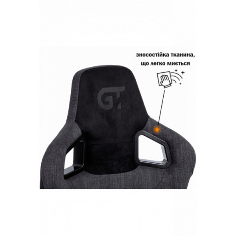Геймерське крісло GT Racer X-8005 Dark Gray/Black Suede