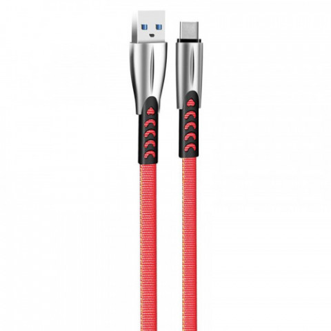Кабель ColorWay USB - USB Type-C (M/M), 2.4 А, 1 м, Red (CW-CBUC012-RD)