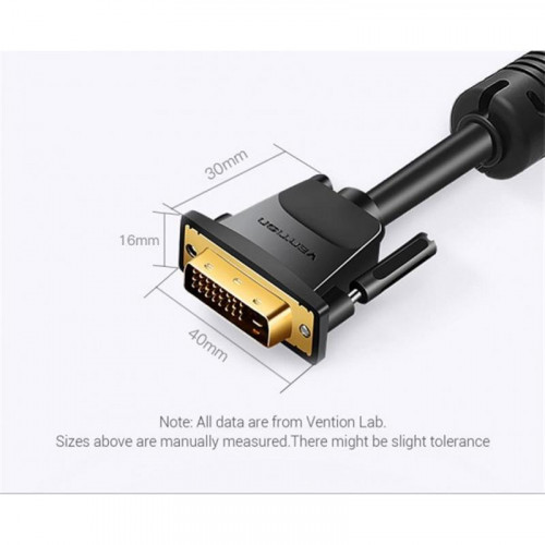 Кабель Vention DVI-D - DVI-D (M/M), 1.5 м, Black (EAABG)