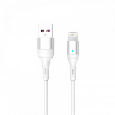 Кабель SkyDolphin S06L LED Smart Power USB - Lightning (M/M), 1 м, White (USB-000555)