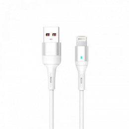 Кабель SkyDolphin S06L LED Smart Power USB - Lightning 1м, White (USB-000555)