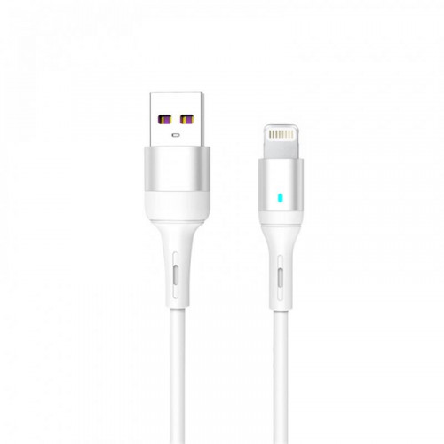 Кабель SkyDolphin S06L LED Smart Power USB - Lightning 1м, White (USB-000555)