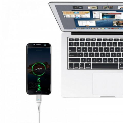 Кабель SkyDolphin S06L LED Smart Power USB - Lightning (M/M), 1 м, White (USB-000555)