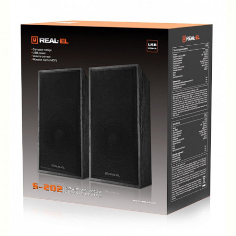 Акустична система REAL-EL S-202 Black