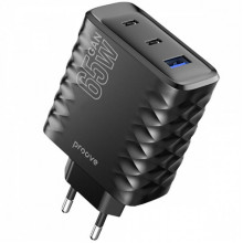 МЗП Proove Speed Surge Gan 65W (USB + 2 Type-C) black
