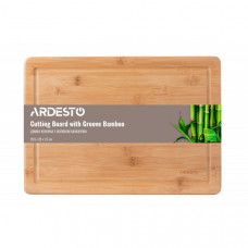 Дошка кухонна з жолобом ARDESTO Midori, 35.5х25х1.5см, бамбук