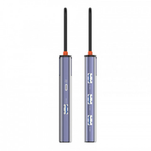Док-станція СolorWay USB-C 6-в-1 Type C PD 100W/USB3.0х3/USB2.0/RJ45 (CW-HUB03)