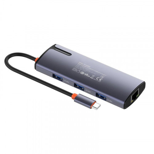 Док-станція СolorWay USB-C 6-в-1 Type C PD 100W/USB3.0х3/USB2.0/RJ45 (CW-HUB03)