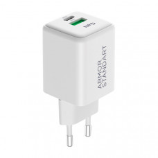 Мережевий зарядний пристрій ArmorStandart AR371 30W GaN Type-C + USB-A White (ARM77549)