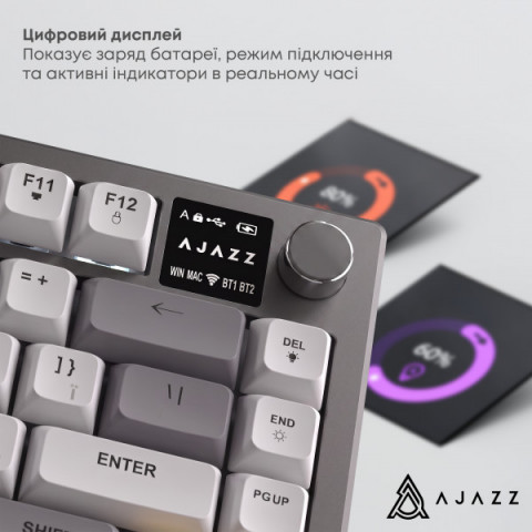 Бездротова мембранна клавіатура Ajazz AF82 (AF82-BGY) Купити в Україні