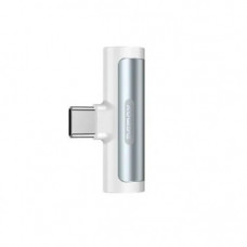 Адаптер Remax RL-LA03a Smooth 2in1 USB Type-C-3.5mm/USB Type-C White (6954851298809)