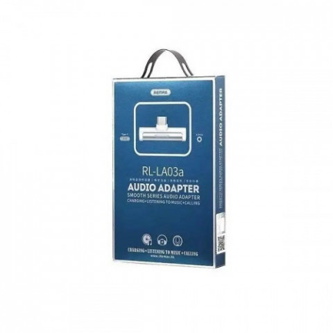 Адаптер Remax RL-LA03a Smooth 2in1 USB Type-C-3.5mm/USB Type-C White (6954851298809)