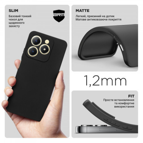Чохол ArmorStandart Matte Slim Fit для Realme C61 4G Camera cover Black (ARM80568)