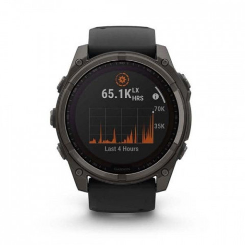 Смарт-годинник Garmin Fenix 8 51mm Sapphire Solar Carbon Gray DLC Titanium with Black Silicone (010-02907-70)
