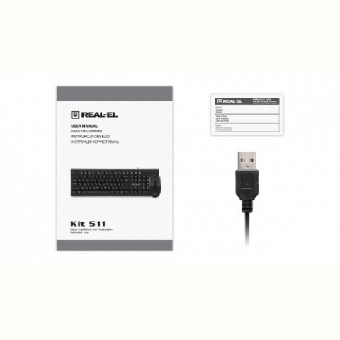 Комплект (клавіатура, миша) REAL-EL Kit 511 Black