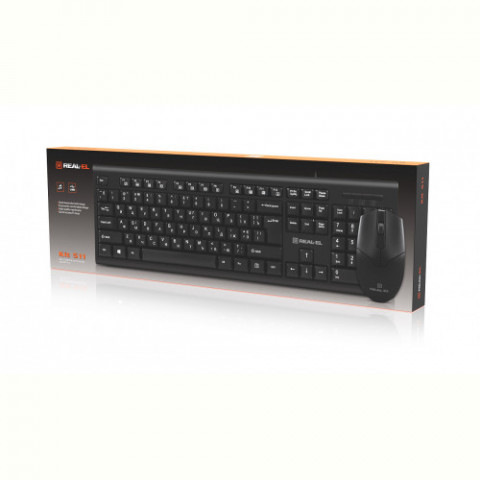 Комплект (клавіатура, миша) REAL-EL Kit 511 Black