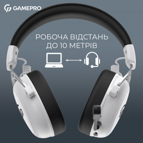 Бездротова ігрова гарнітура GamePro Asgard Skald (HSW160W) Купити в Україні