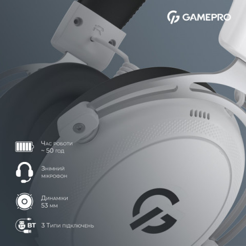 Бездротова ігрова гарнітура GamePro Asgard Skald (HSW160W) Купити в Україні