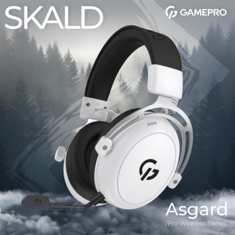 Бездротова ігрова гарнітура GamePro Asgard Skald (HSW160W) Купити в Україні