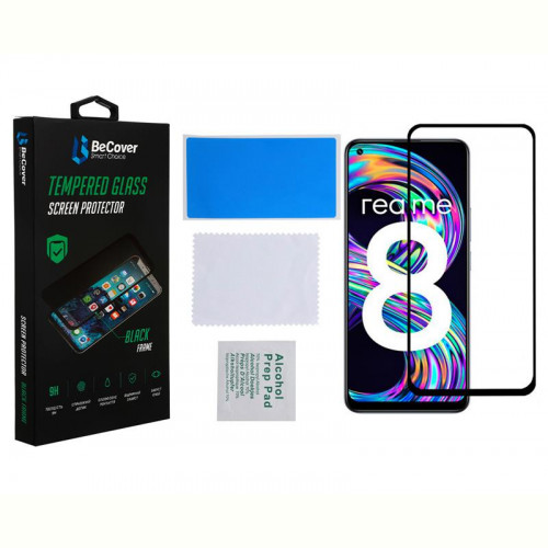 Захисне скло BeCover для Realme 8 Black (706657)