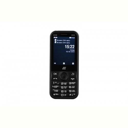 Мобiльний телефон 2E E240 2022 Dual Sim Black (688130245159)