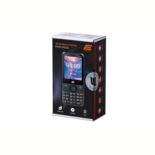 Мобiльний телефон 2E E240 2022 Dual Sim Black (688130245159)