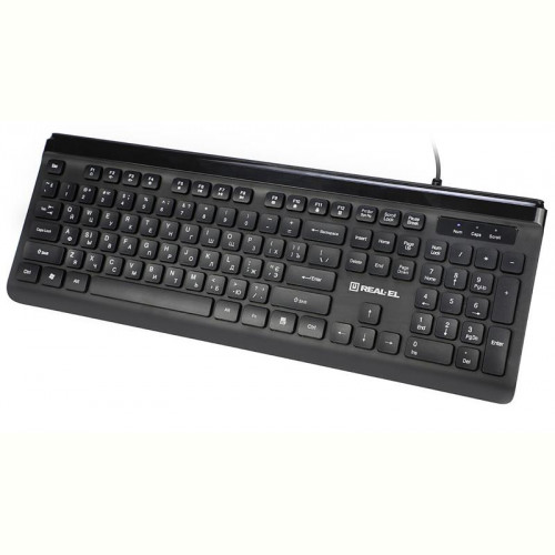 Клавіатура REAL-EL Comfort 7085 Ukr Black USB