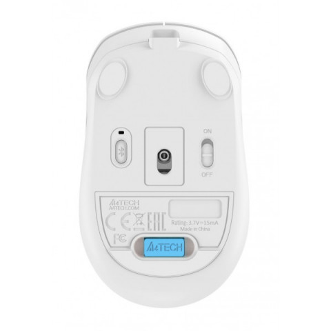 Миша бездротова A4Tech Fstyler FG10CS Air2 (Grayish White), USB, колір білий+сірий