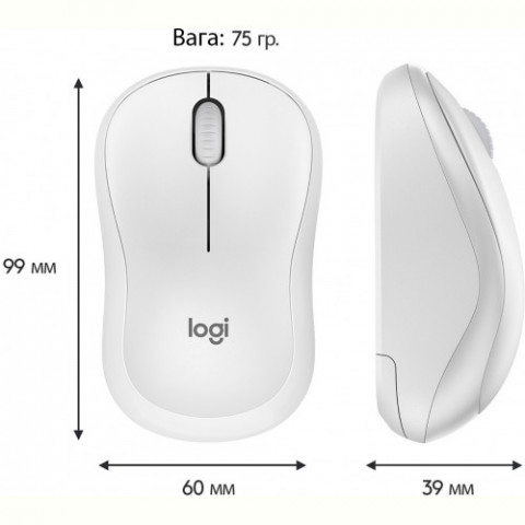 Мишка бездротова Logitech M220 Silent (910-006128) White USB
