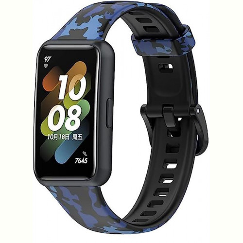 Ремінець BeCover Modern Style для Huawei Band 7/Honor Band 7 Black-Blue (709445)