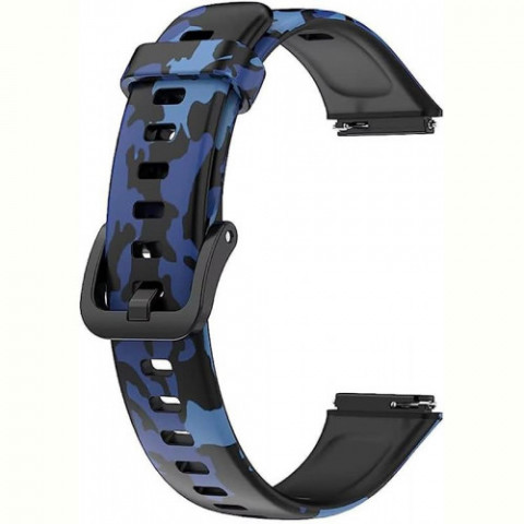 Ремінець BeCover Modern Style для Huawei Band 7/Honor Band 7 Black-Blue (709445)