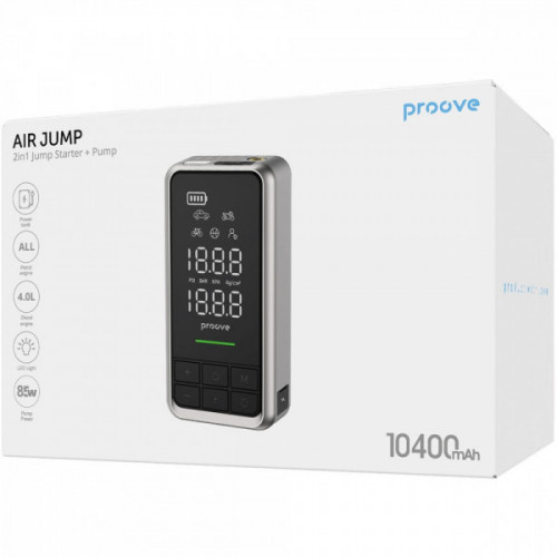 Пусковий Пристрій + Насос Proove Air Jump 10400mAh 1000A gray Купити в Україні
