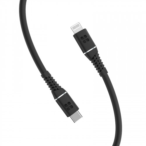 Кабель Promate USB Type-C - Lightning (M/M), 2.2 A, 20 W, 1.2 м, PowerLine-Ci120 Black (powerline-ci120.black)