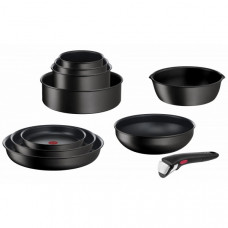 Набір посуду Tefal Ingenio Unlimited, змінна ручка, 13предметів, алюміній, бакеліт, пластик, силікон, скло, чорний