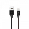 Кабель SkyDolphin S55L Neylon USB - Lightning 1м, Black (USB-000434)