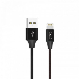 Кабель SkyDolphin S55L Neylon USB - Lightning 1м, Black (USB-000434)